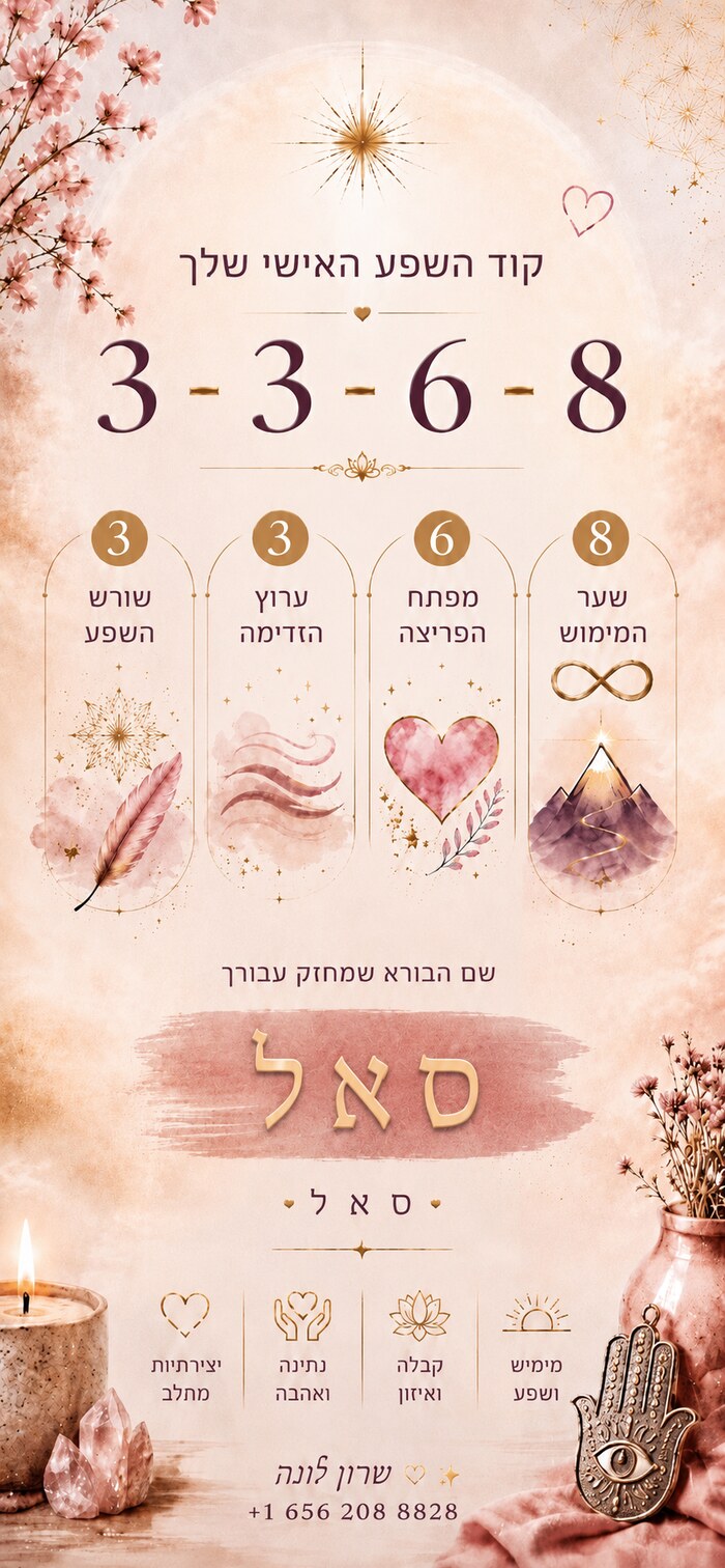 דוגמה לקוד שפע אישי