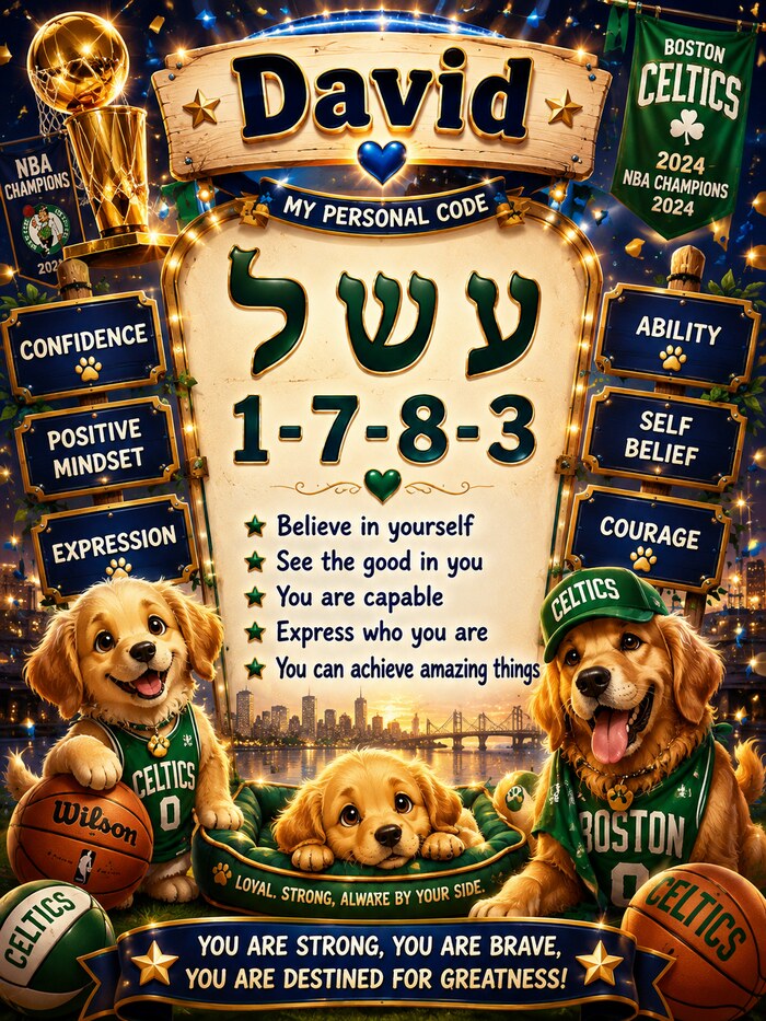 דוגמה לקוד אישי לילד